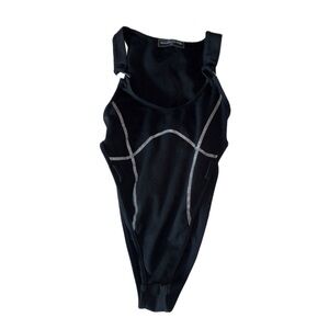 Maniere De Voir Black Top with Silver Trim